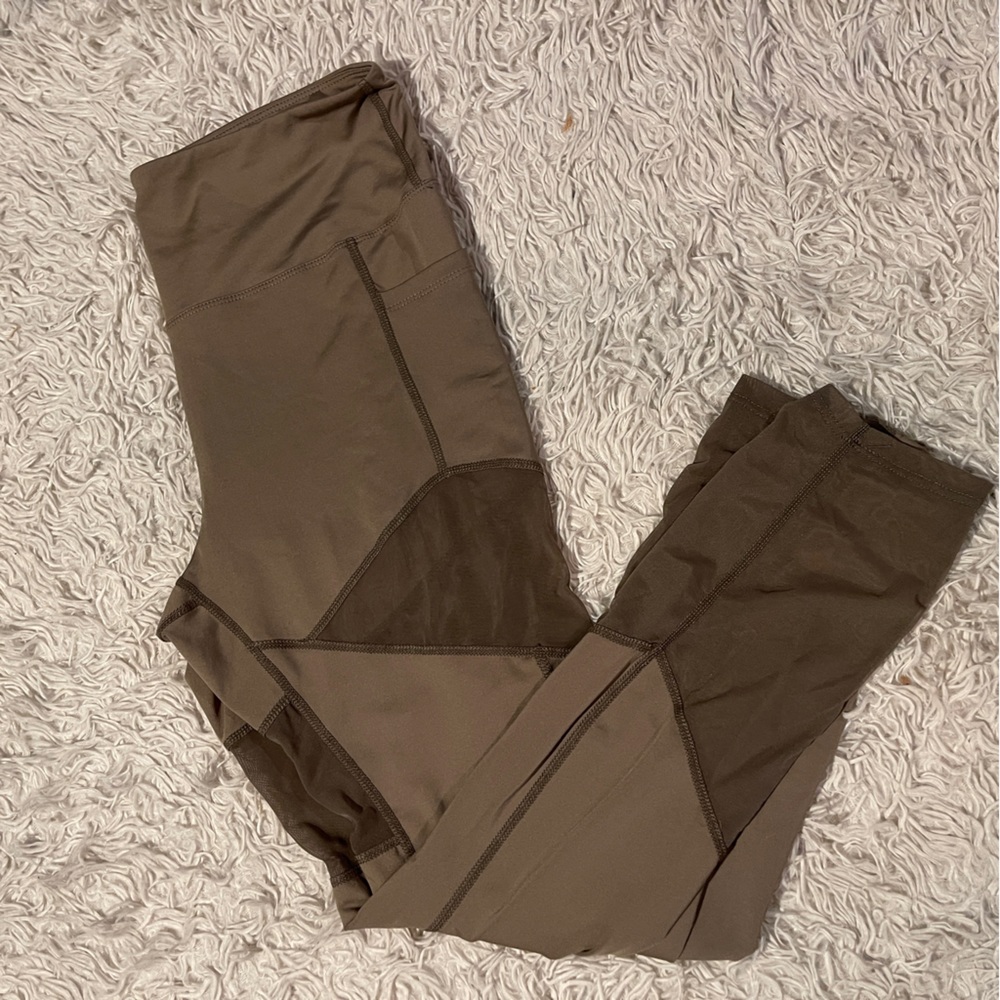 SHEIN Dark Green Mesh Leggings